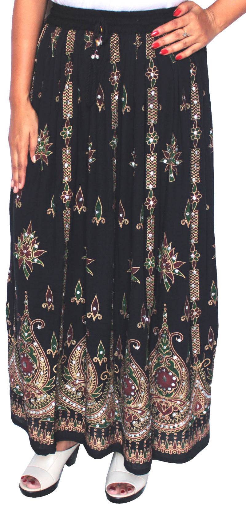 Womens Indian Long Skirts Sequins Ankle Length India Clothing