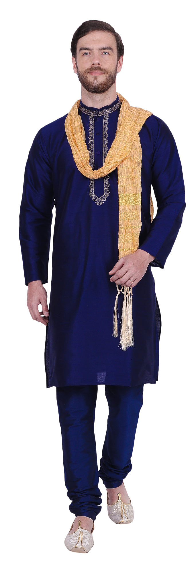 strapless open back dress Party wear Ethnic Indian Traditional Men's Kurta Pajama – mahezon main image 0