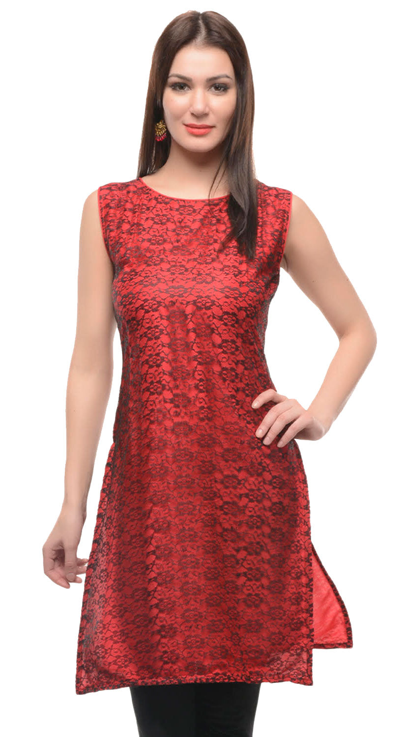 India Tunic Top Long Kurti Rayon Womens Sleeveless Indian Clothing Maple Clothing Inc. India Tunic Top Long Kurti Rayon Womens Sleeveless Indian Clothing Maple Clothing Inc.