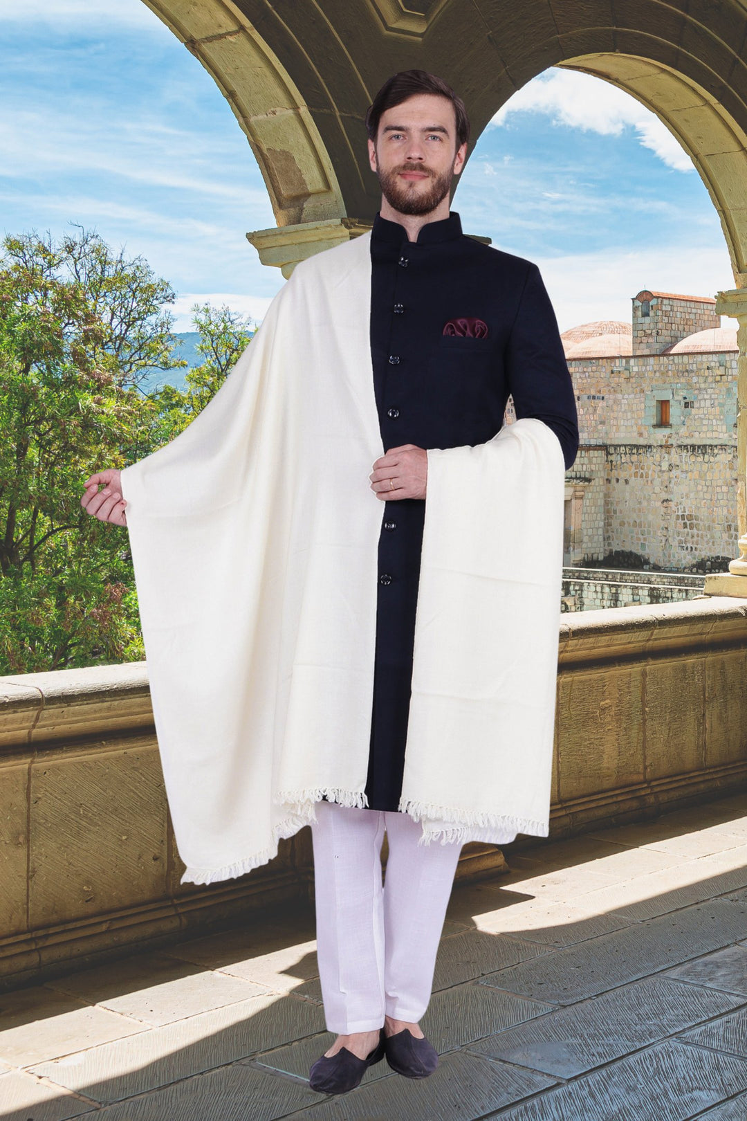 indian dress Green and White Printed | Harmony Hues perfect for casual wear or special occasions Elegant Indian Clothing for Men