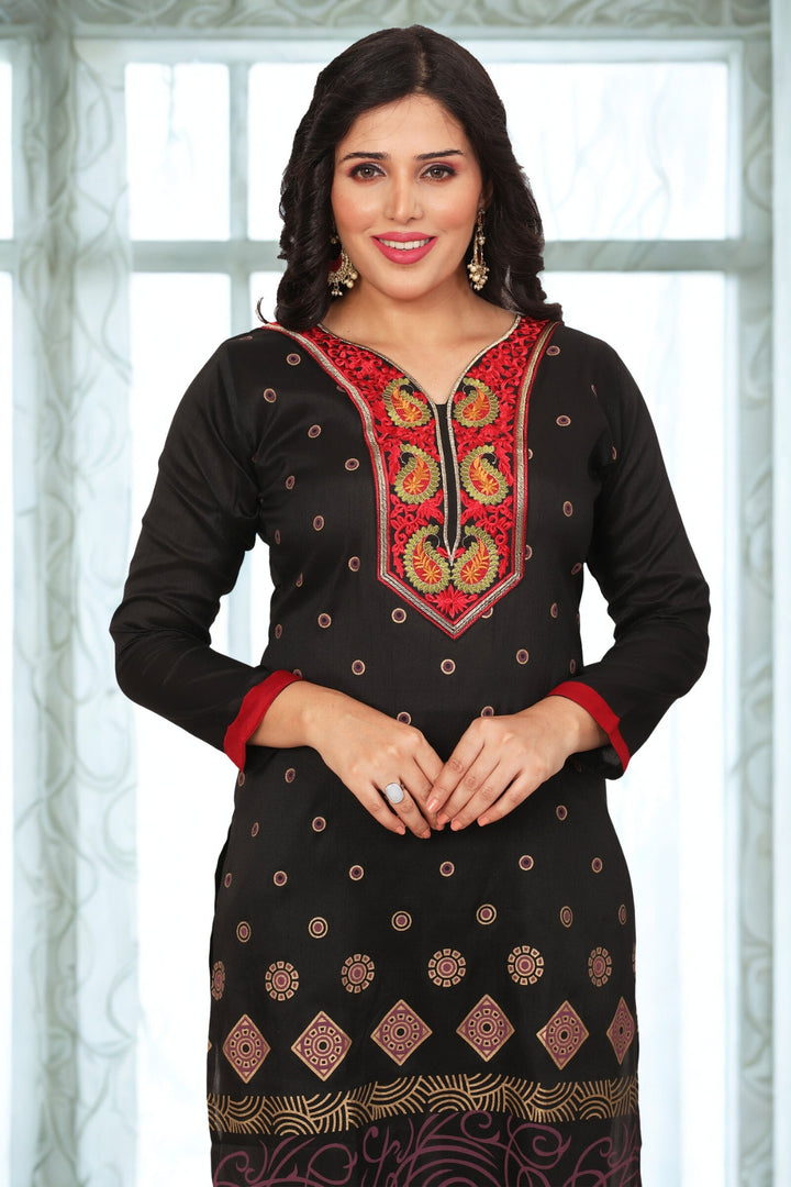 Elegant Indian Black Short Kurti for Women