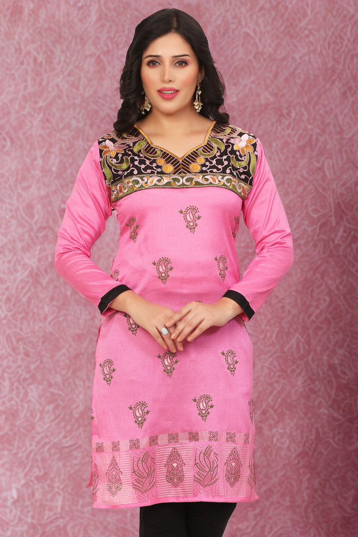 Elegant Pink Short Kurti for Women - Stylish Kurtis for Women