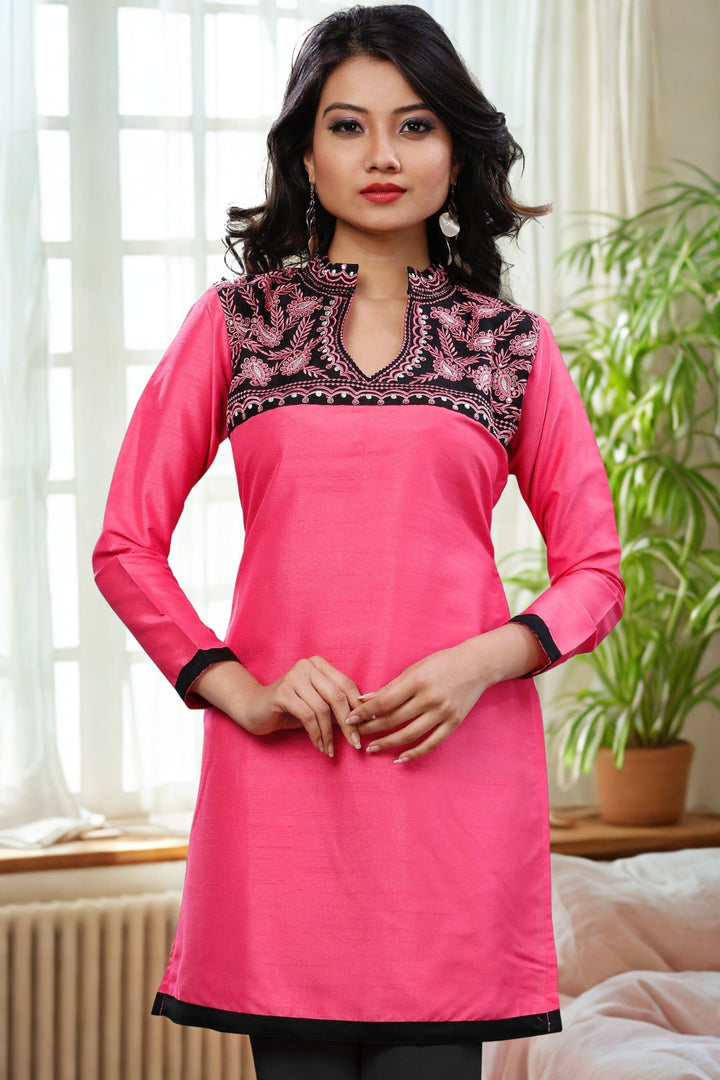 Stylish Pink Short Kurti for Women - Elegant Kurti for Every Occasion
