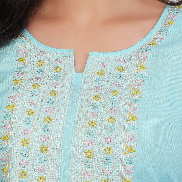 Aqua Blue kurta for women