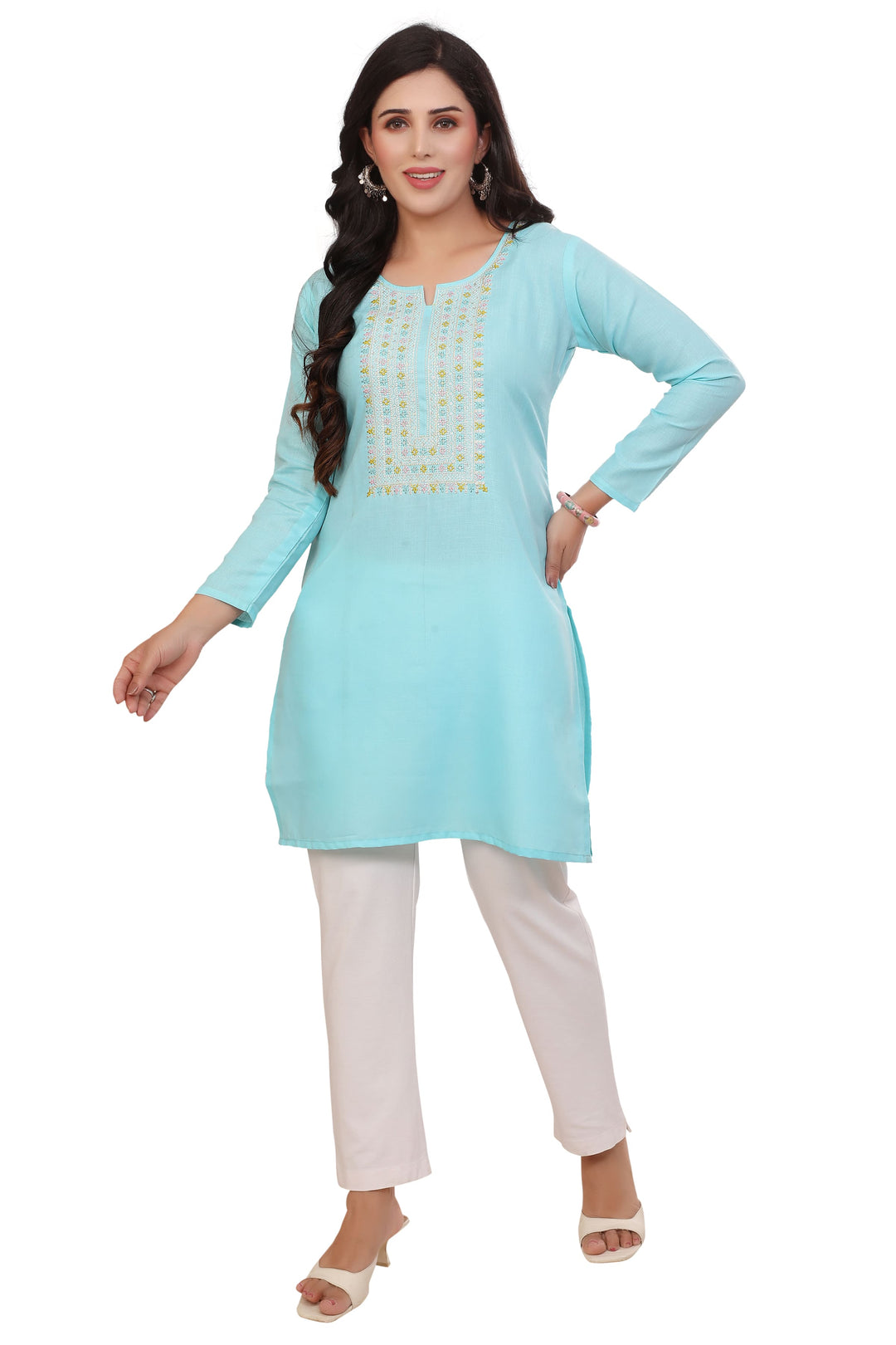 Aqua Blue kurta for women