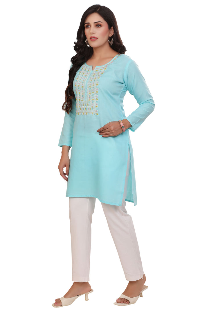 Aqua Blue kurta for women