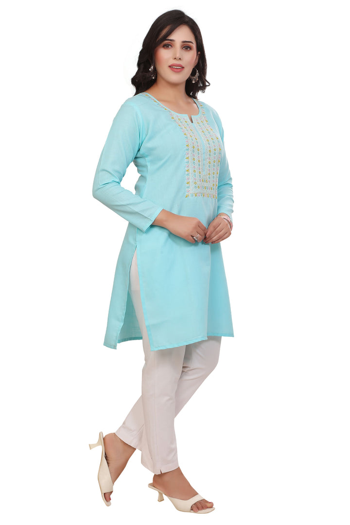 Aqua Blue kurta for women