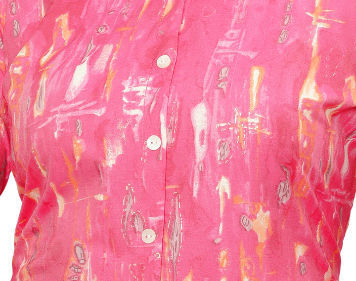 Pink short cotton kurtis for women