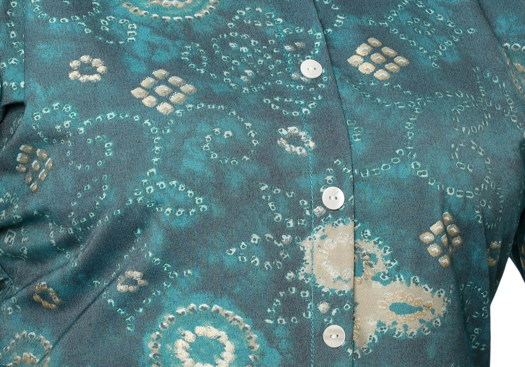 Teal short cotton kurtis for women