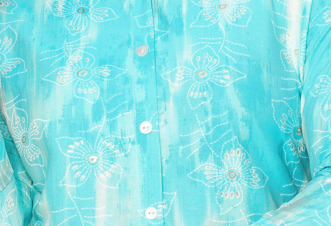 Aqua short cotton kurtis for women