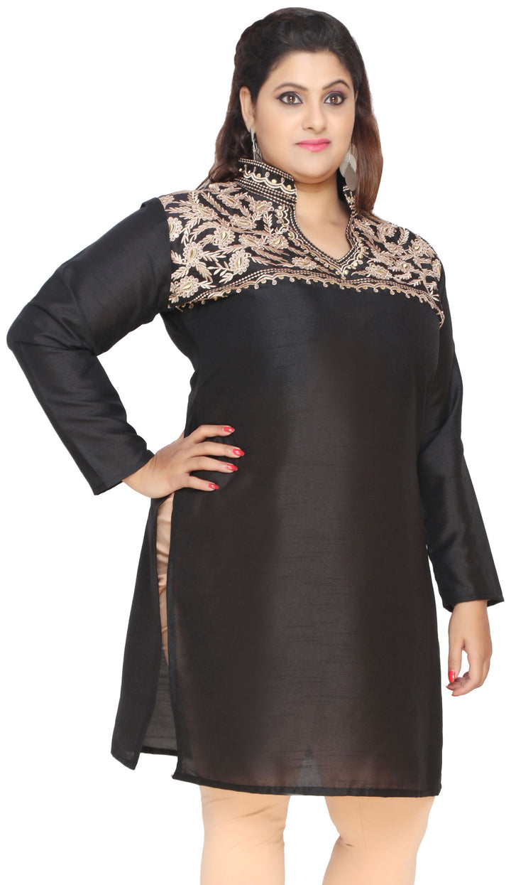 Black  plus size kurta for women