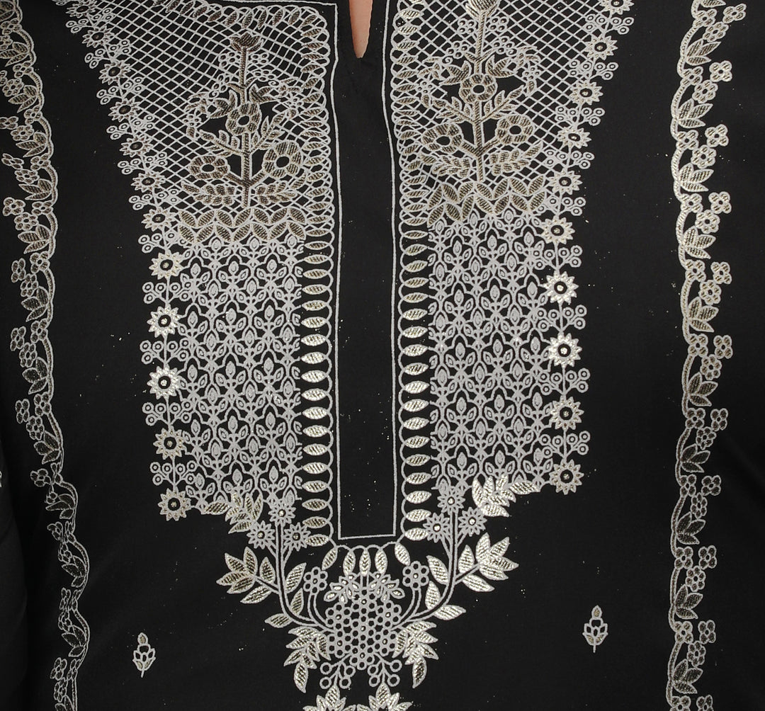 Black long indian kurtis for women