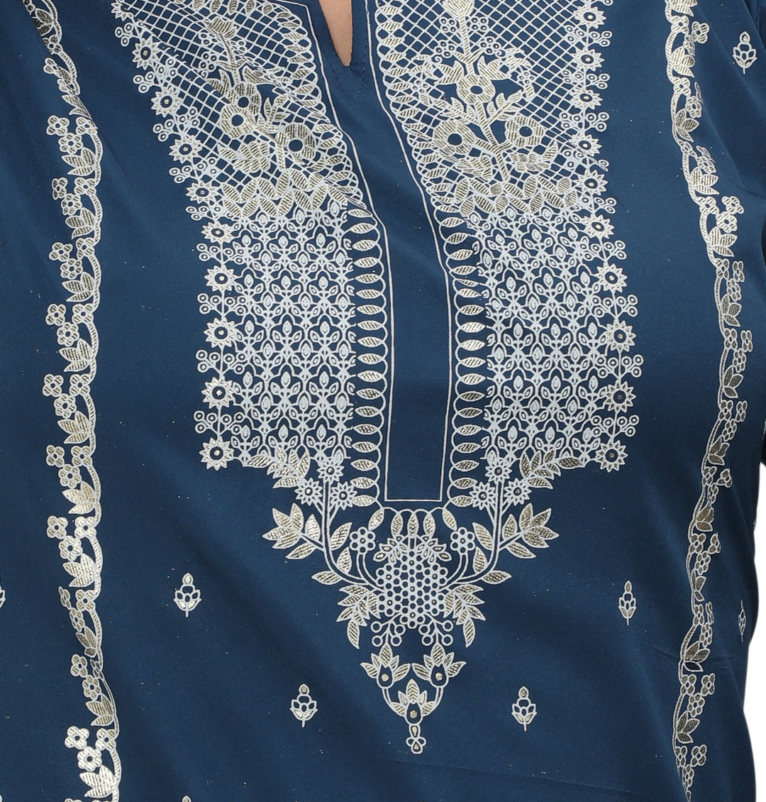 Blue long indian kurtis for women