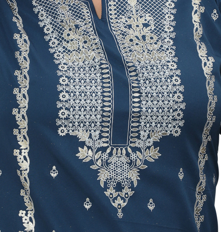 Blue long indian kurtis for women
