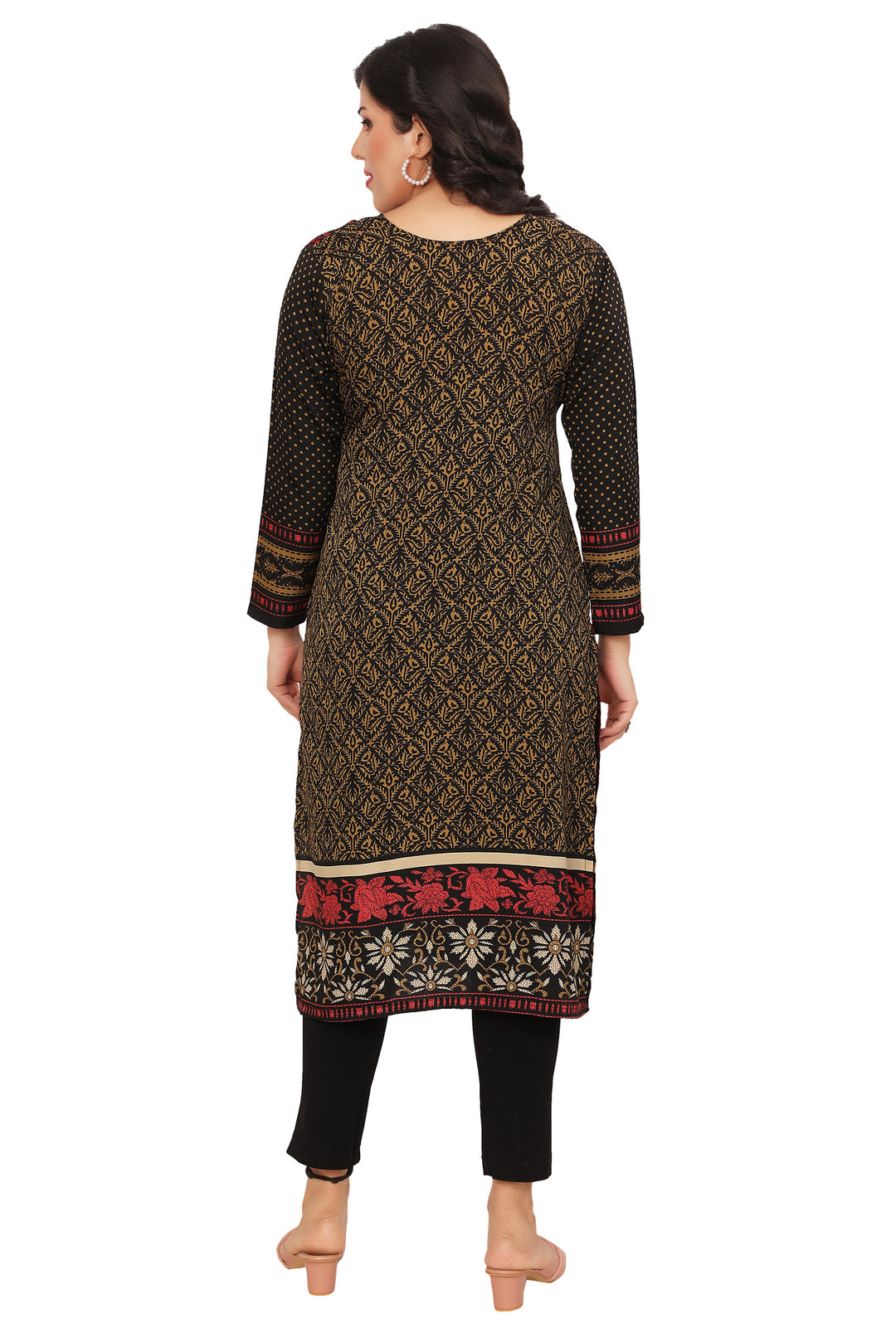 Maroon long kurti for women