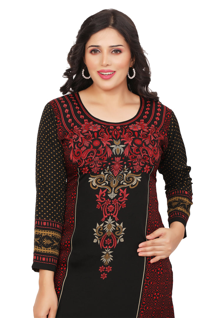 Maroon long kurti for women