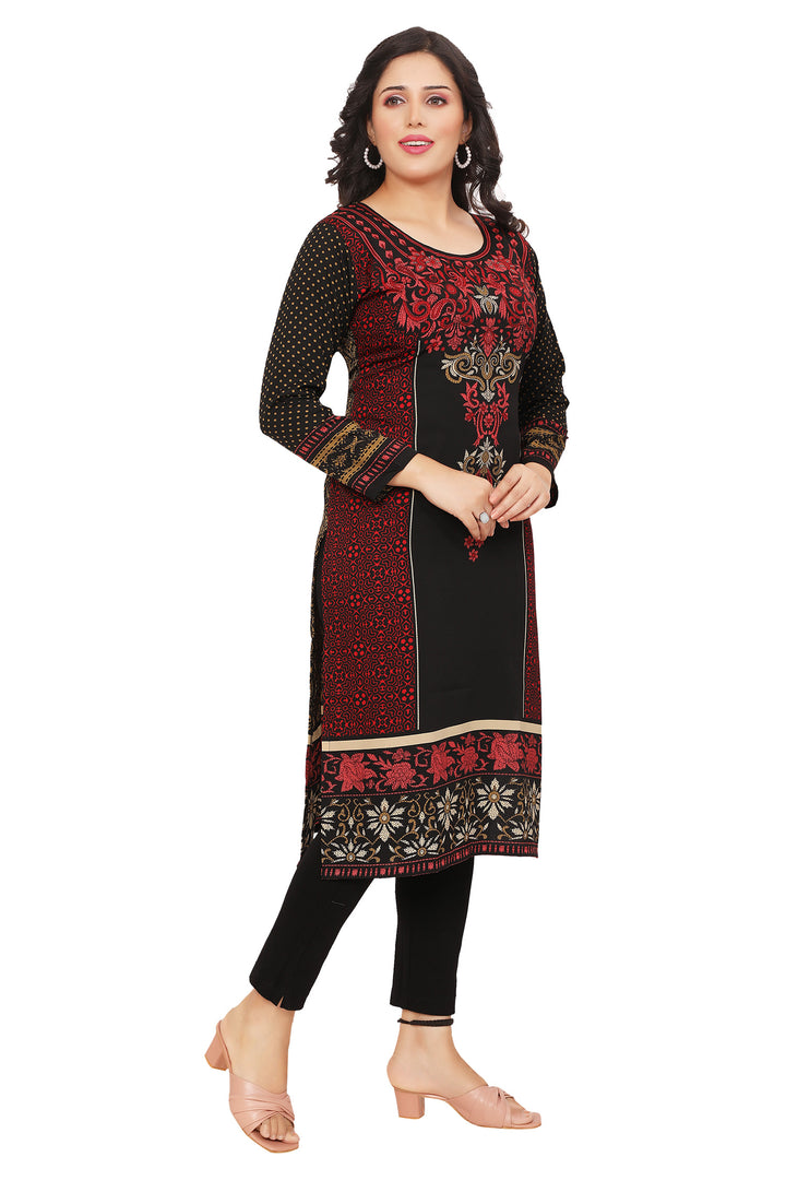 Maroon long kurti for women