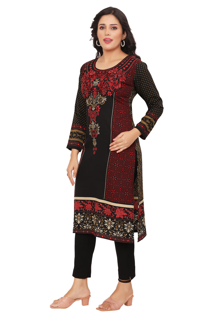 Maroon long kurti for women