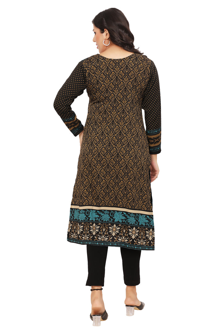 Green long kurti for women