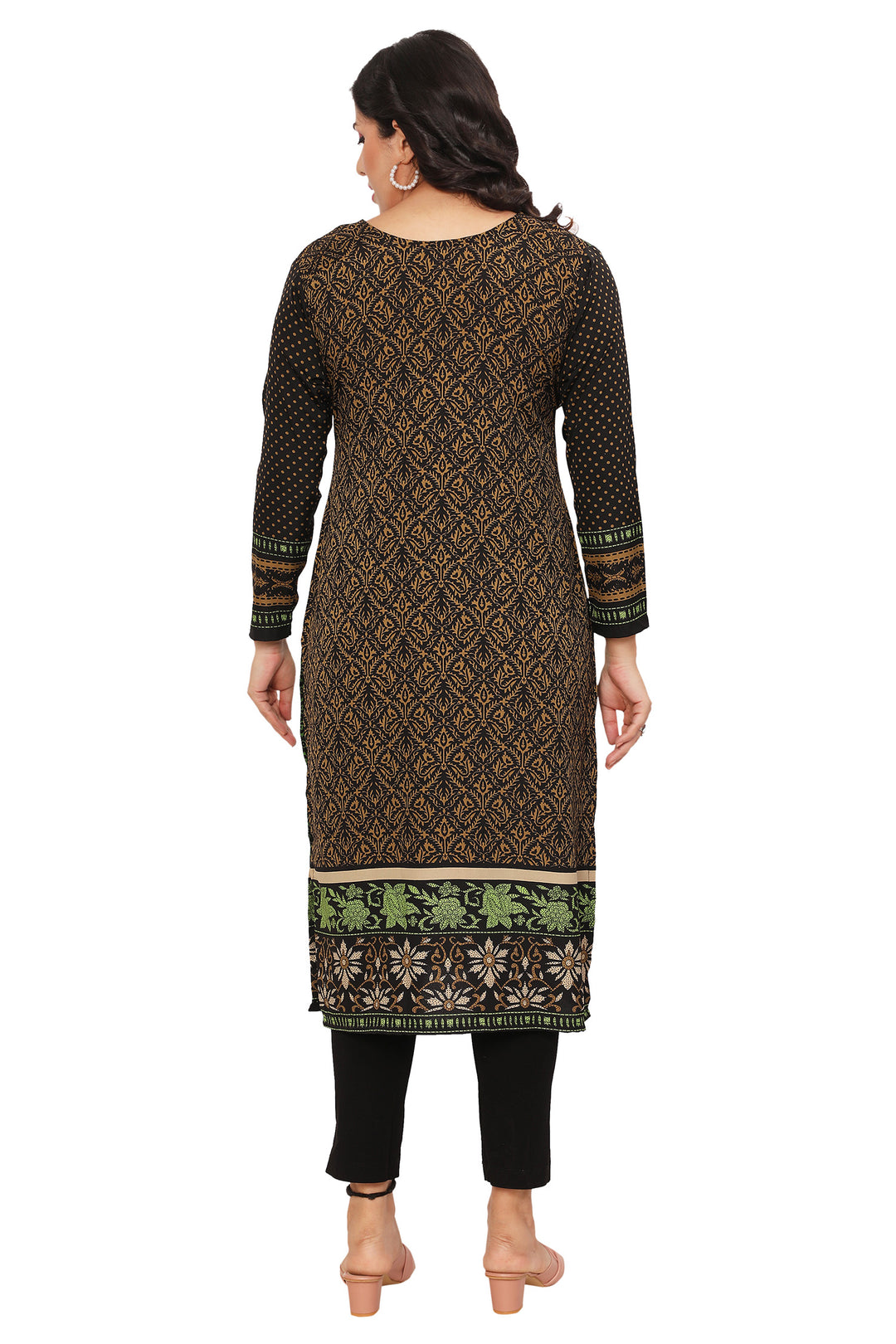Green long kurti for women