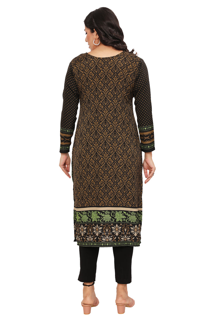 Green long kurti for women