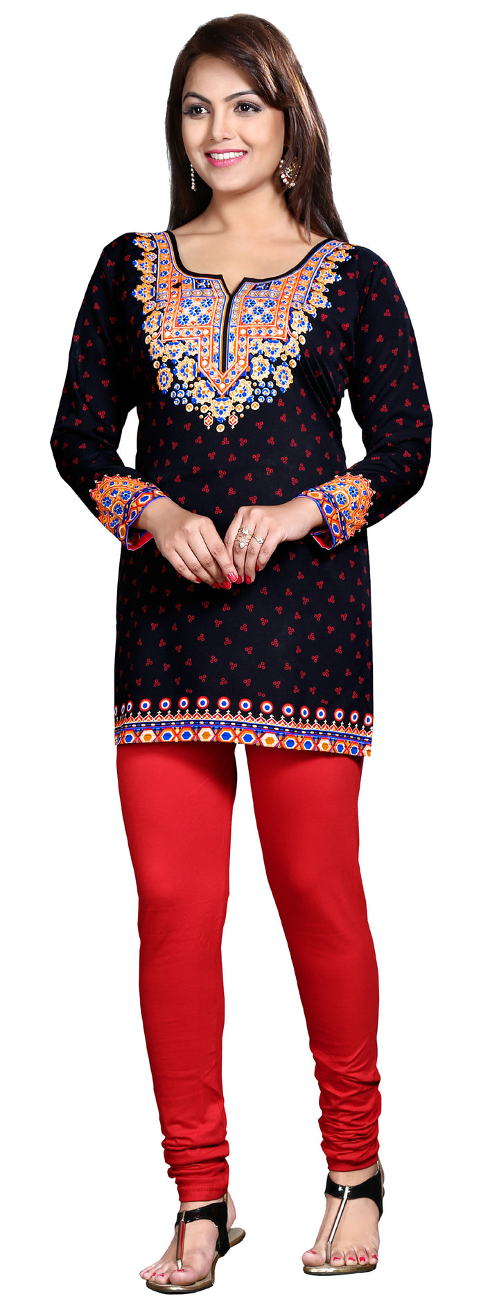 Black short kurta from India