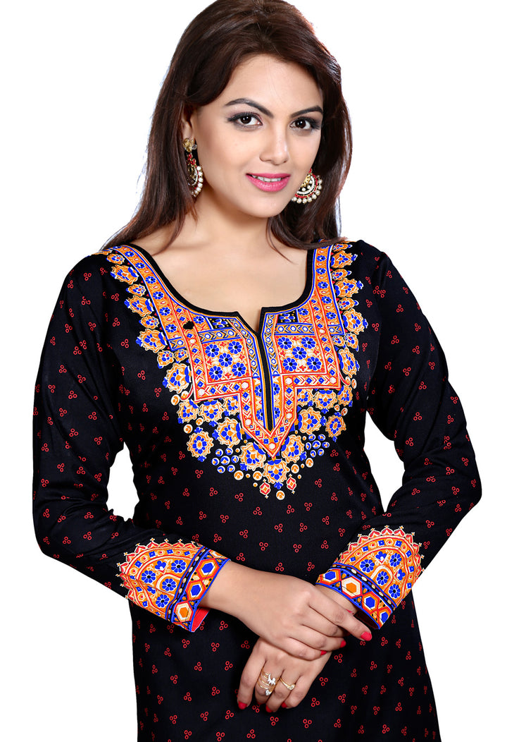 Black short kurta from India