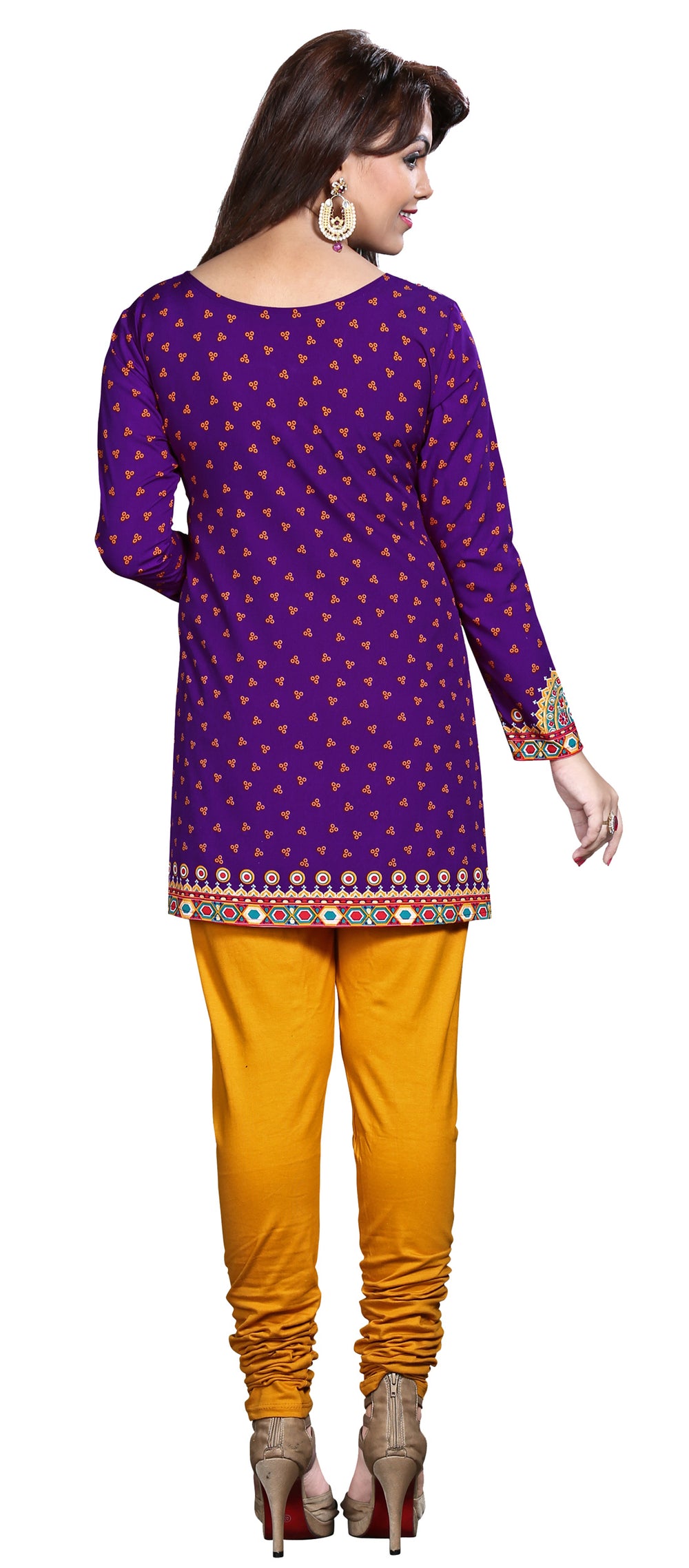 Purple short kurta from India