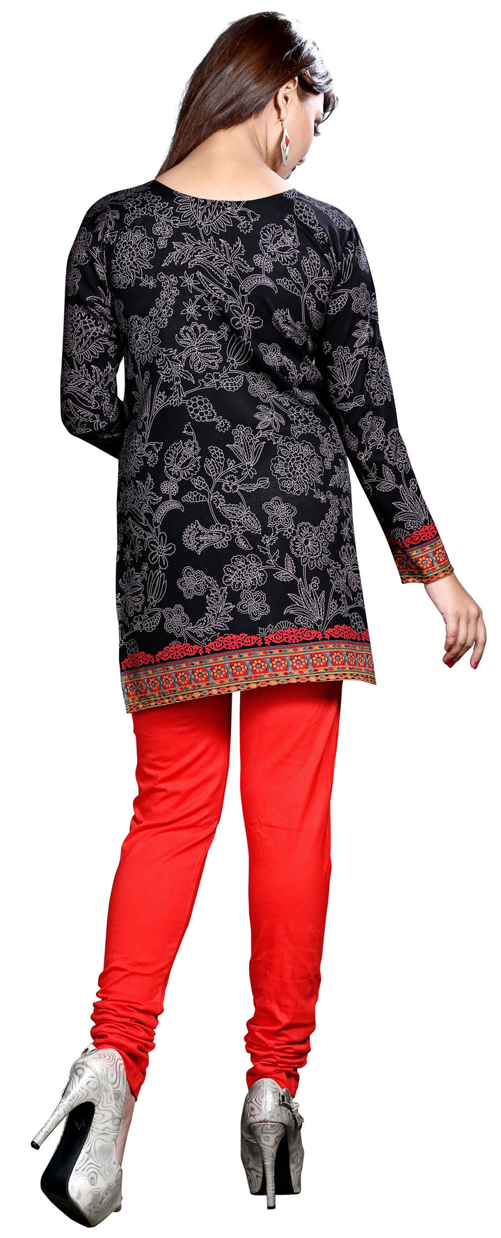 Black short kurta for women