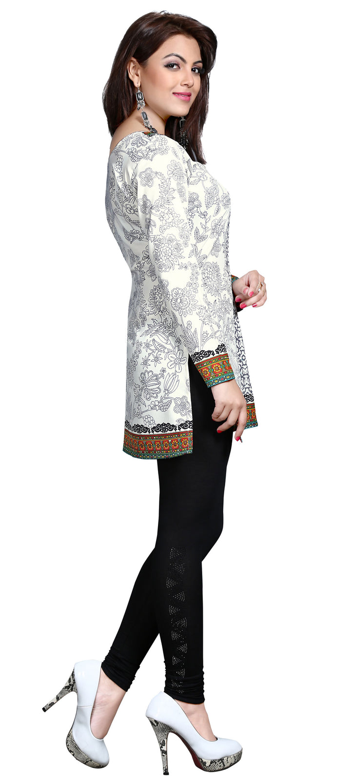 Off-White  short kurta for women
