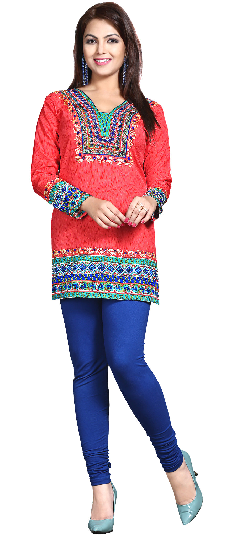 Red indian kurta for women