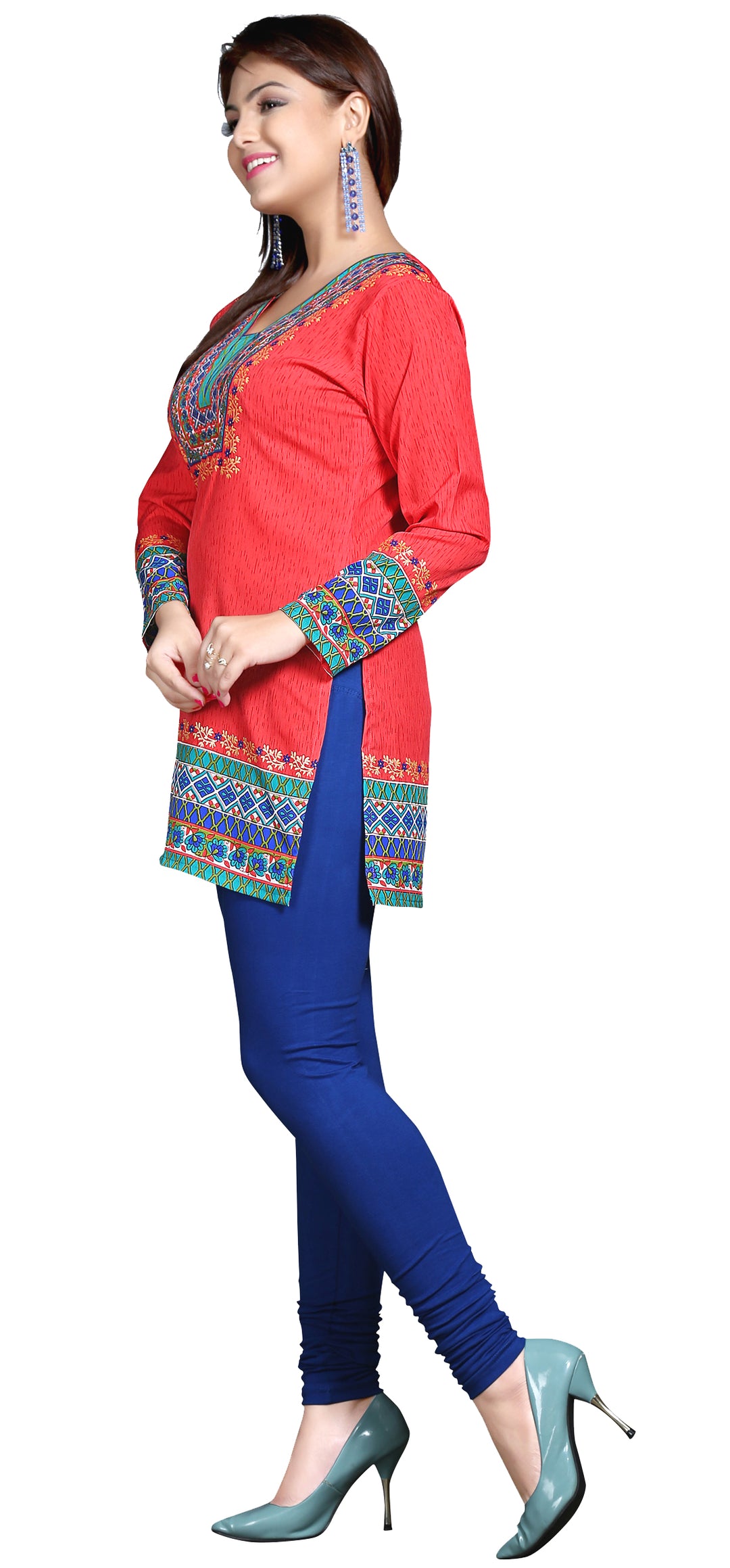 Red indian kurta for women