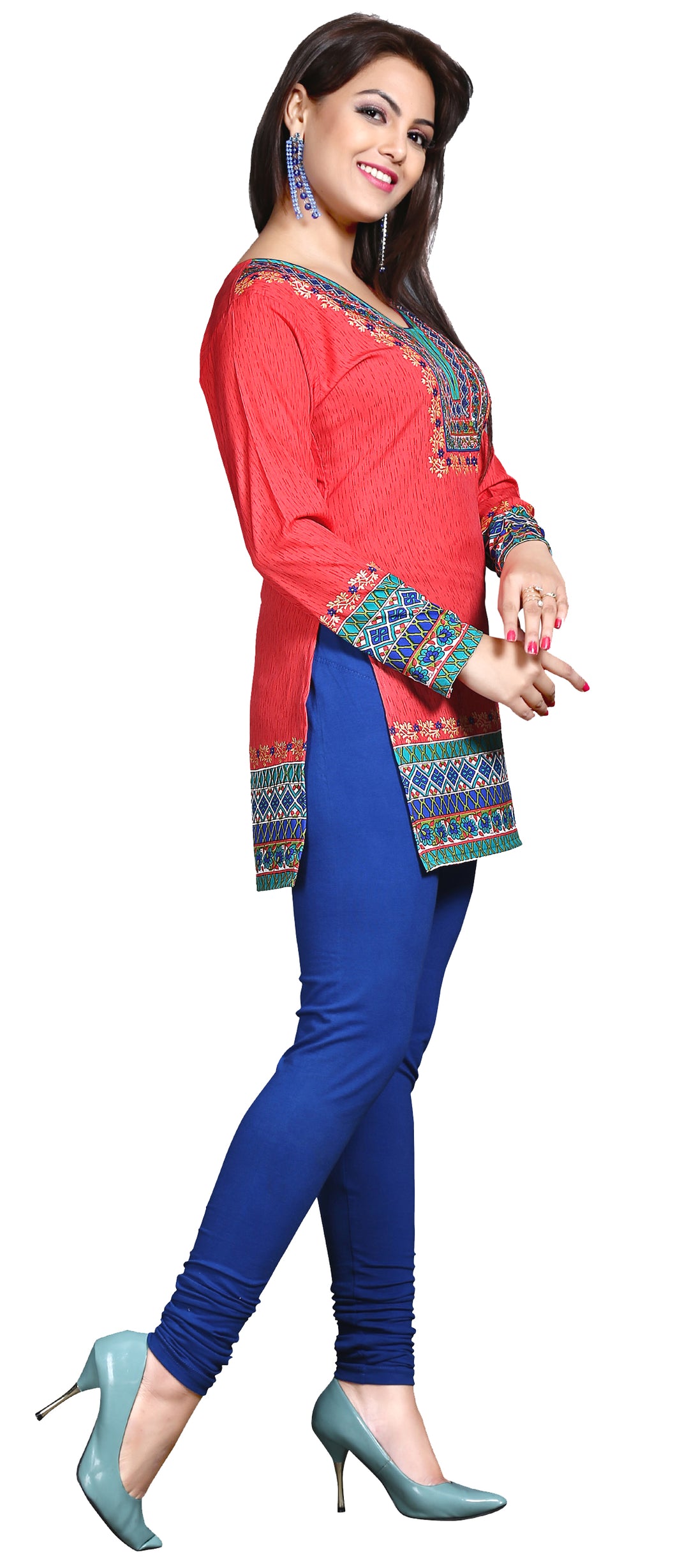 Red indian kurta for women
