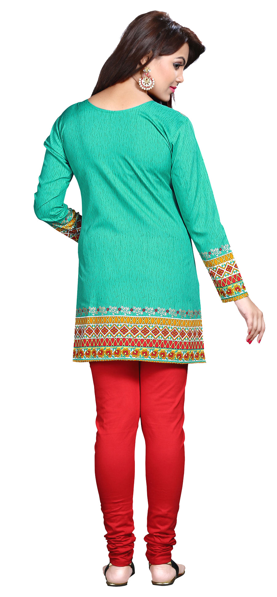 Green indian kurta for women