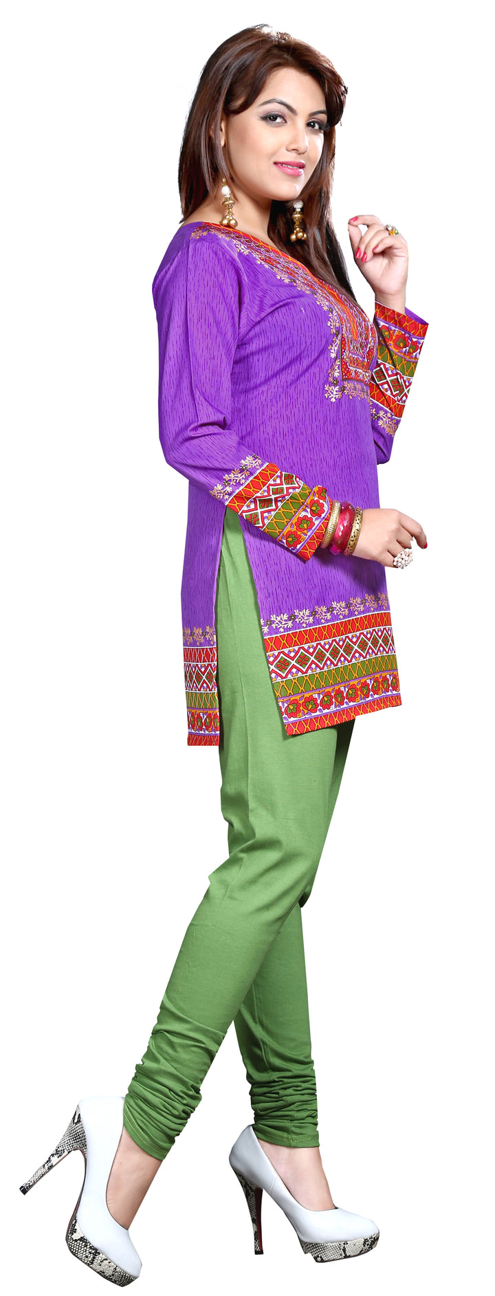 Purple indian kurta for women