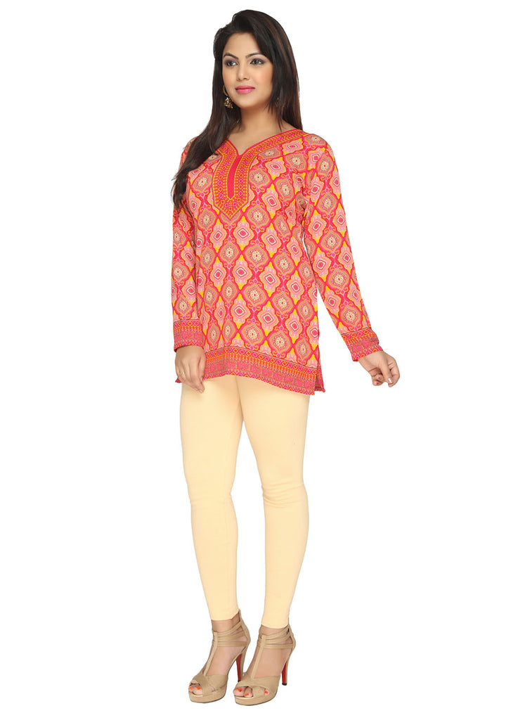 red Indian kurtis for women
