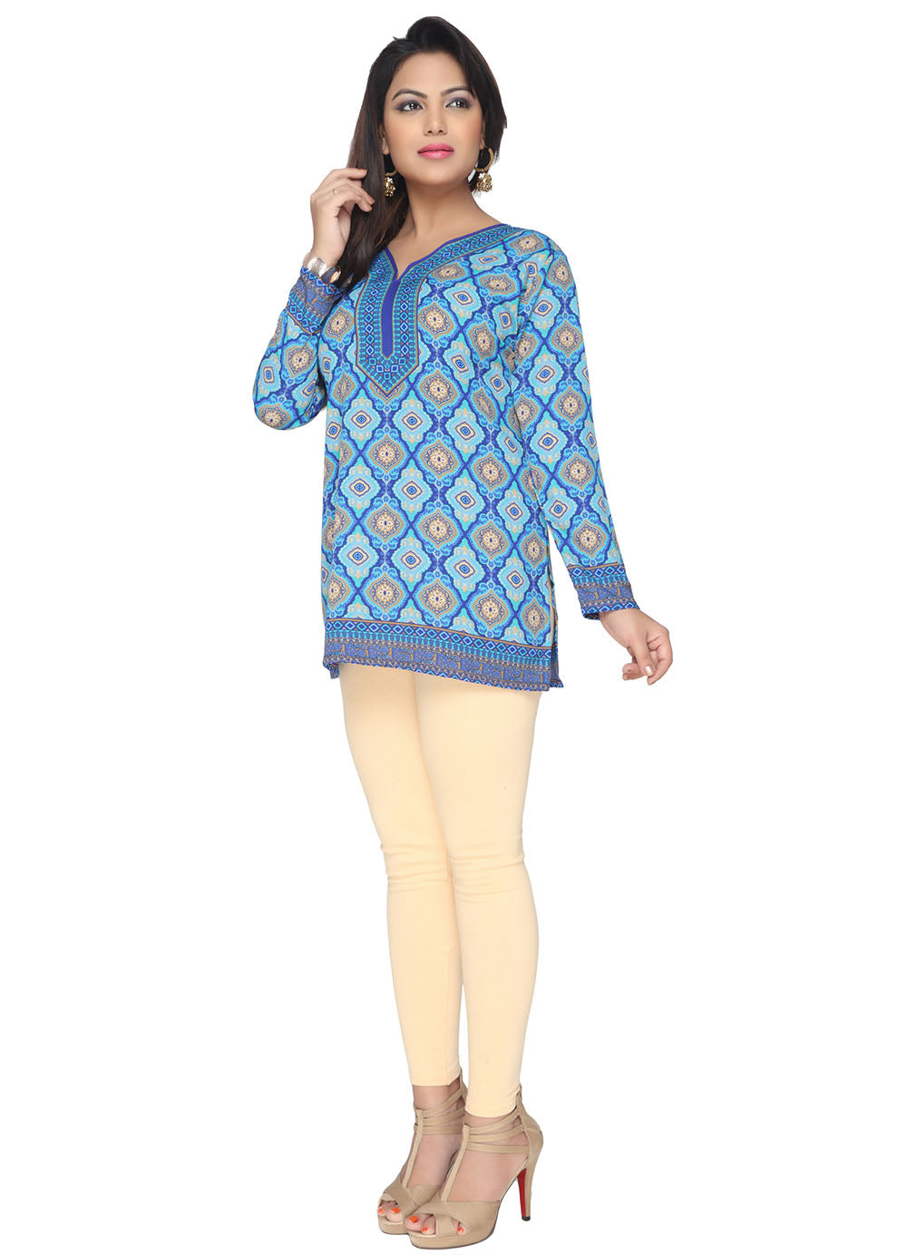 Blue Indian kurtis for women