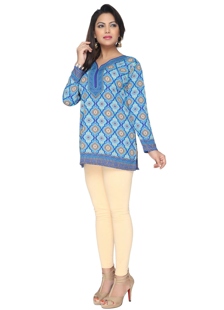 Blue Indian kurtis for women