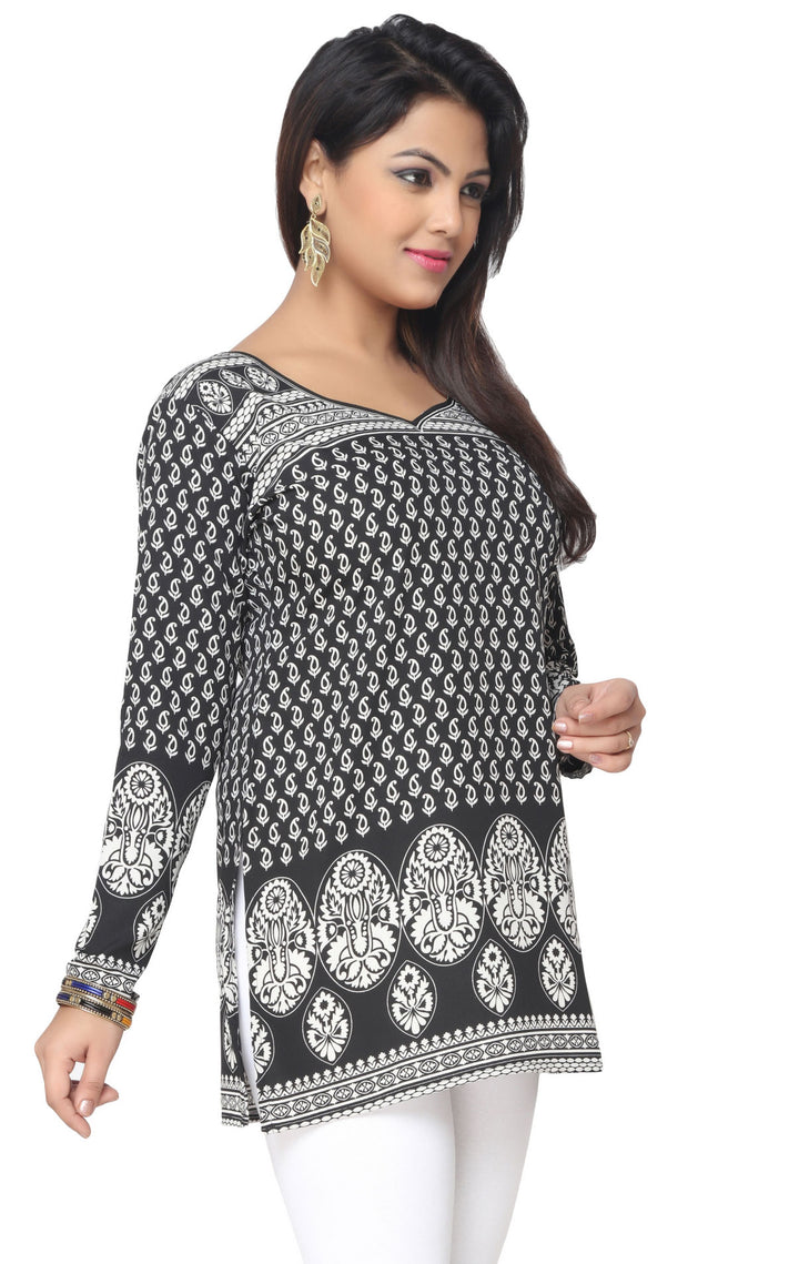 Black Indian kurtis for women