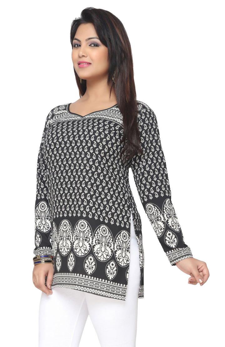 Black Indian kurtis for women