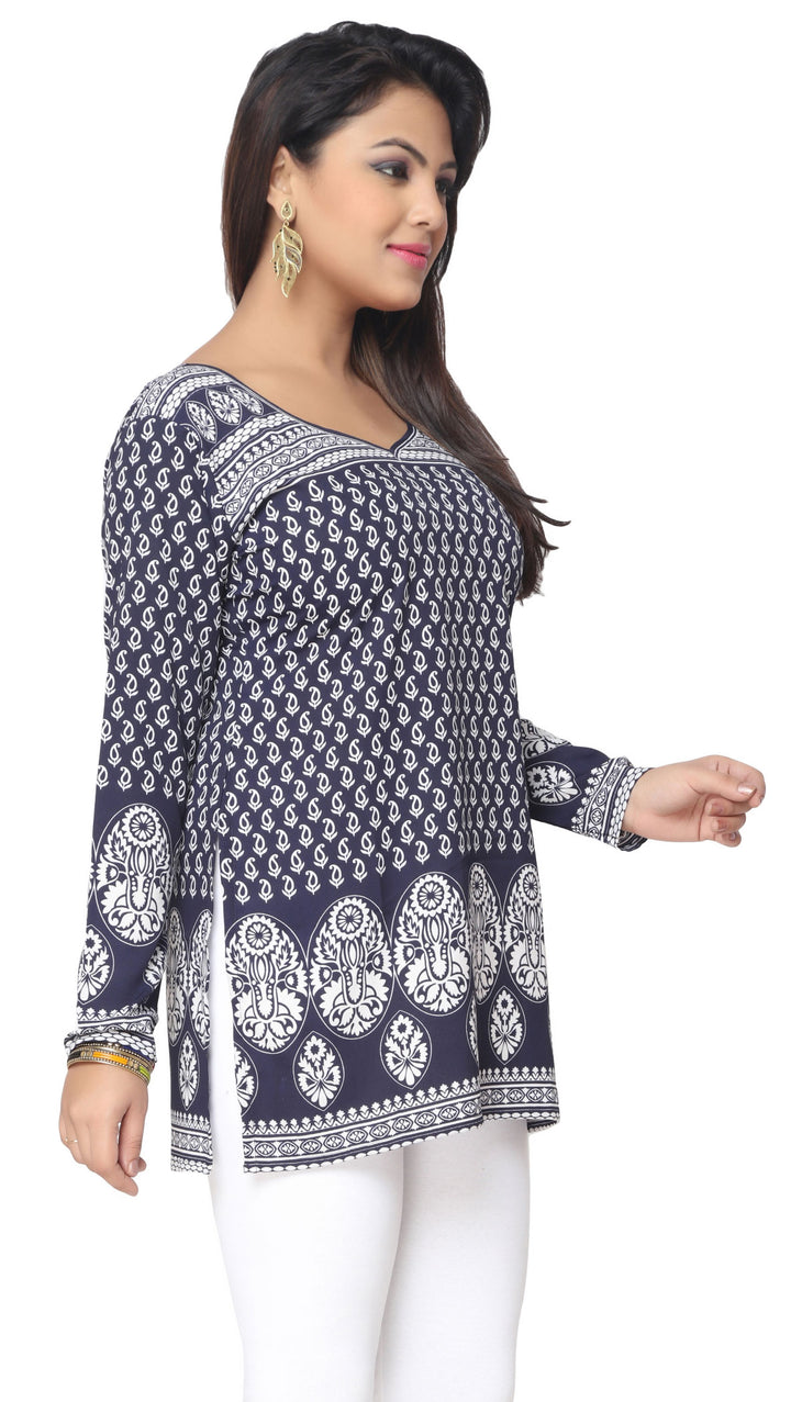 Blue Indian kurtis for women