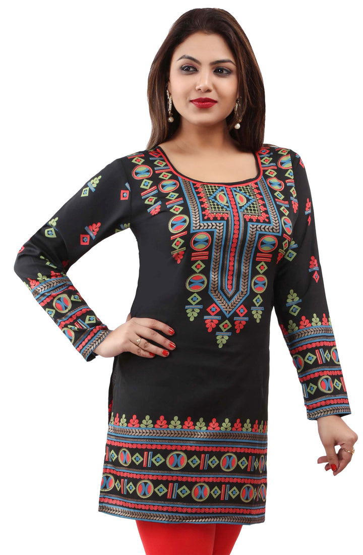 Black short kurtis indian style