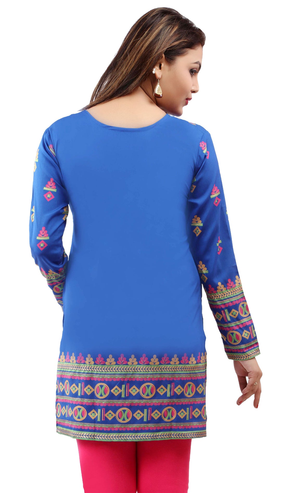 Blue short kurtis indian style