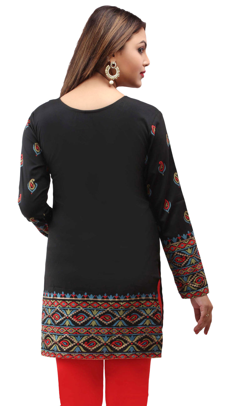 Black indian kurtis for women