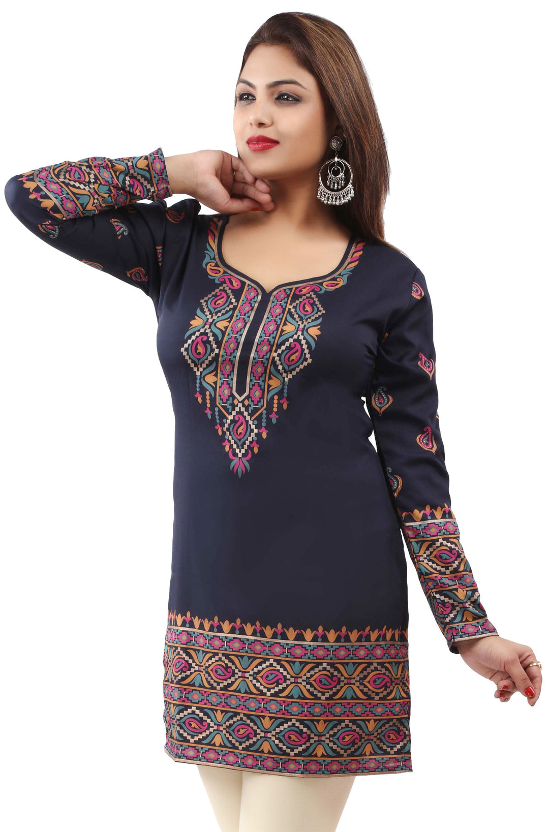 Blue indian kurtis for women