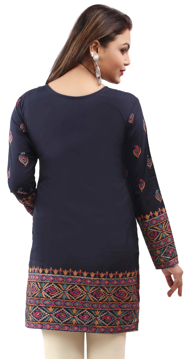 Blue indian kurtis for women