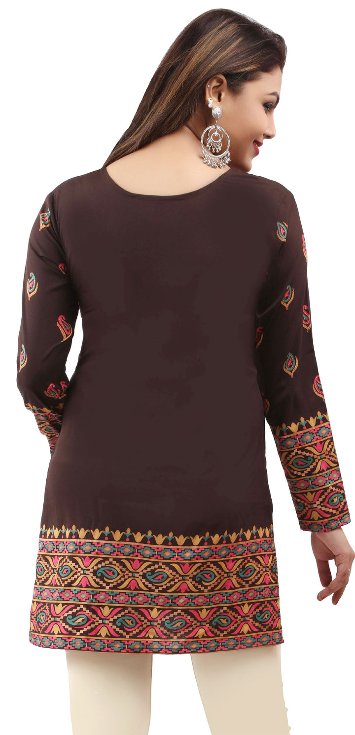 Brown indian kurtis for women