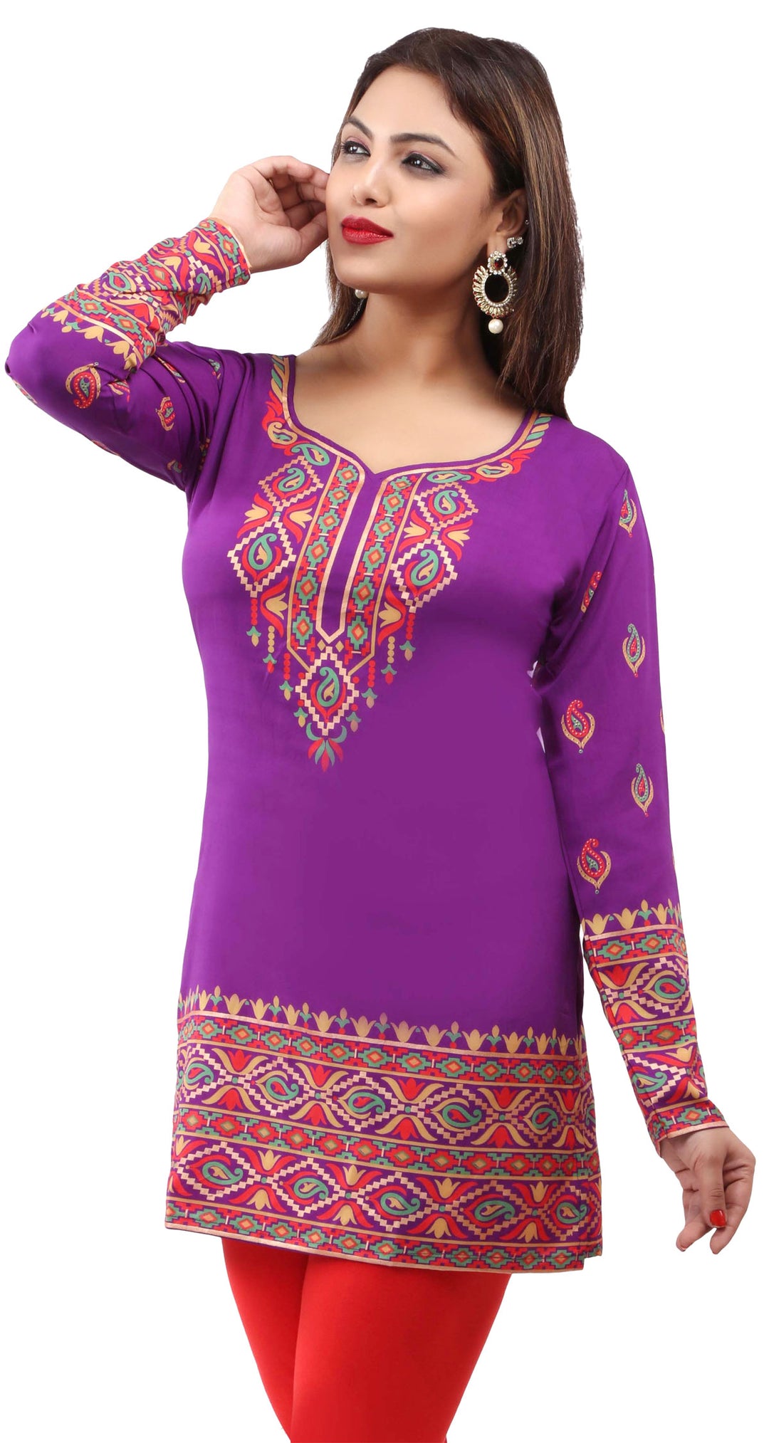 Magenta indian kurtis for women