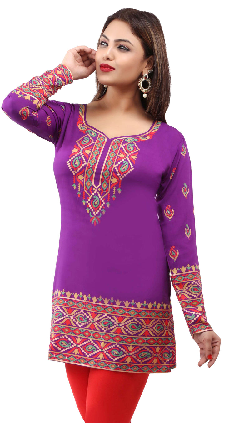 Magenta indian kurtis for women