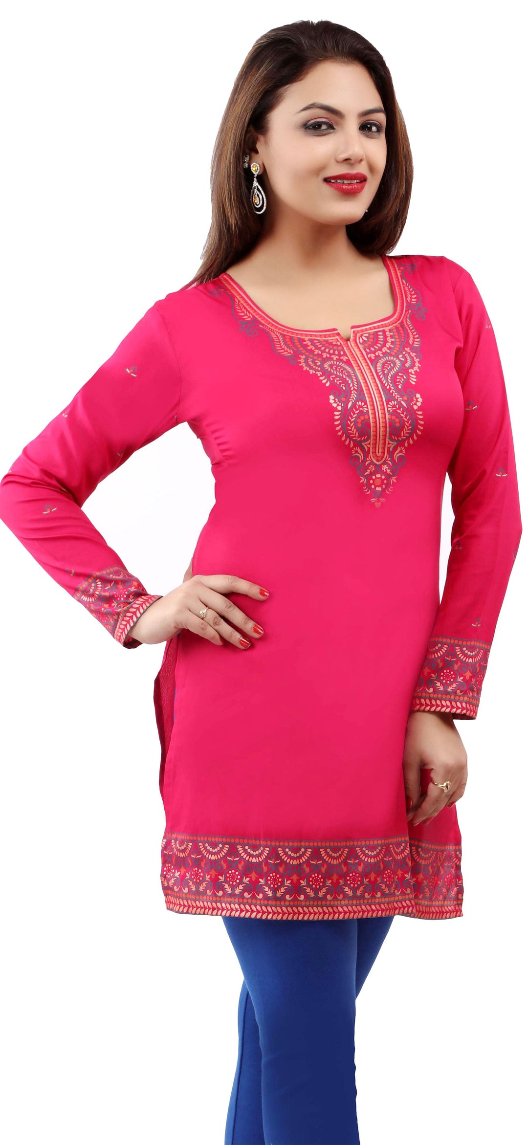 Pink kurta for women